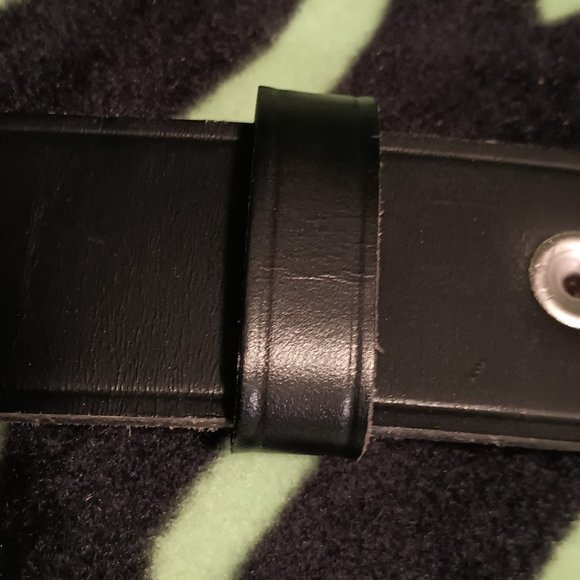 NWOT 38" Vintage Jay Pee 1.75" wide men's black leather belt - Picture 3 of 8